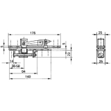 Zapfenband GEZE Modell C f. Pendeltren m. Trschiene, Stahl verzinkt