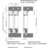 GST Innenfront Einfach- Laufschiene oben, 11 x 8, 5, Aluminium eloxiert
