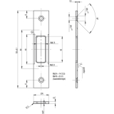 Schlieblech fr MFV Secury Zusatzfalle 1-flg. Flach 24 x 3 x 120, Edelstahl