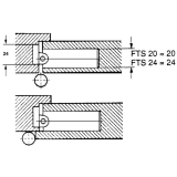 Falztrschlieer GU FTS 24 fr Innentren, 140 kg