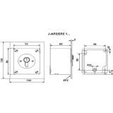 Schlsselschalter Unterputz, 90 x 70 x 52 mm, Aluminium