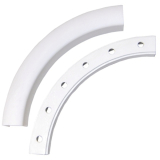 Eckfhrung OL 90 N, Flachbogen bis 150 Grad,Aluminium wei RAL 9016