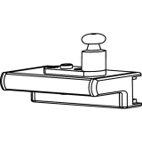 Flgelbock gleitend fr Schrgfenster, silber eloxiert