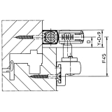 Flgelbock OL 90 N/95 Holzfenster Euronut, Rechteck, Aluminium wei RAL 9016
