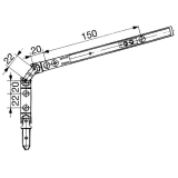 Getriebe GEZE FZ 92 fr OL 90 N, 380 - 2000 mm, Stahl verzinkt
