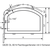 Flexibles Gestnge OL 90 N, 700 mm, Aluminium wei RAL 9016