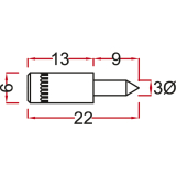 Glasbodentrger Atak zum Stecken, Bohr  5 mm, vernickelt, VPE 100 ST