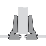 HETTICH INTERMAT Mittelanschlag 9904-T1, KR-9.5, �W 95�, schwarz/vern.