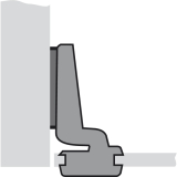 HETTICH INTERMAT Mittelanschlag 9904-T1, KR-9.5, �W 95�, schwarz/vern.