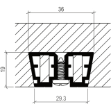 Gratleiste, Lnge 1070 mm, Aluminium/Stahl