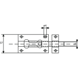 Grendelriegel Standard, 80 mm, Stahl verzinkt