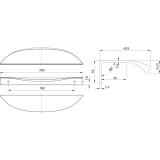 Griffleiste Edge Bow LA 160 mm, L�nge 200 mm, Aluminium Edelstahl Effekt