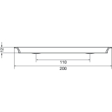 Griffleiste Chairon zum Einnuten, L�nge 200 mm, ZN vernickelt feingeschliffen
