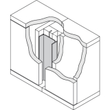 F�llprofil Aktor E-Ger�tebefestigung C-Profil vertikal, L 1150, Alu eloxiert