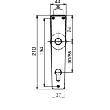 GRUNDMANN Wechselgarnitur WG 2000 PZ88 auf LS, Alu neusilber eloxiert