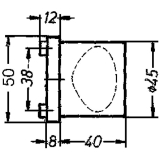 GRUNDMANN Trknopf Zylinderform - auf Ros. fest u.2 Anstzen M4 ?A?, Edst. matt