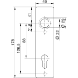 GRUNDMANN Wechselgarnitur GEOS 1754/D52K FH m. Kurzschild PZ88, Edst. matt