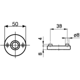 GRUNDMANN Drckergt. WG 1700L - auf Ros. WC, TS38 - 43, silber eloxiert
