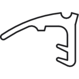 HAUTAU ATRIUM HS 300 Dichtung Nr.1, oben f�r F�hrungsschiene, L=6,50 M, schwarz