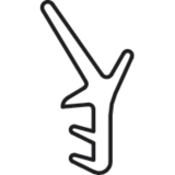 HAUTAU ATRIUM HS 300 Dichtung Nr.2, unten und vertikal, L=17,3 M, schwarz