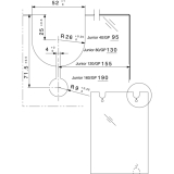 Beschlagset HAWA-Junior 80/GP o. Laufschiene, f. ESG/VSG 8 - 12 mm