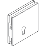 Abdeckkappen eckig Profilzylinder zu HAWA Toplock