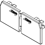 Abdeckkappen HAWA 40 Holz links/rechts, anthrazit-grau