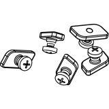 Montageset-Klemmfixierung HAWA-Junior 40, f�r Wandbefestigungsprofil (10 St�ck)