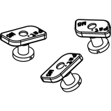 Montageset-Klemmfixierung HAWA-Junior 120, f�r Wandbefestigungsprofil