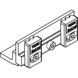 Synchronbeschlag HAWA-Symmetrie 80/Z, Fl�gelb. 500-1200 mm f. 2-flg.Schiebet�ren