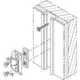 Zentrierteil Ganzglasschiebet�r HAWA zu Wandanschlussprofil, schwarz