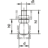 F�hrungsrolle HELM 449 S, Stahl gelb passiviert