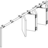 Rollapparat HELM 385 einpaarig mit Drehlager, Stahl gelb passiviert