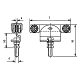 Rollapparat HELM 491 zweipaarig, Stahl gelb passiviert