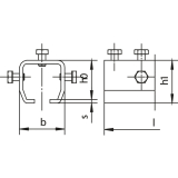 Verbindungsmuffe HELM 1403, Schraube M8 x 16 mm, Stahl gelb passiviert