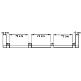 Wandbefestigungsmuffe HELM 401, Loch � 13 mm, M8 x 20, Stahl gelb passiviert