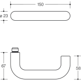 HEWI FH-Drckergt.111.23 R PZ - auf Ros. tiefschwarz
