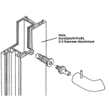 HEWI Befestigungszubehr BA 5.2 gerade - TS 40 - 50mm, Stahl verz.