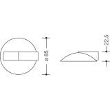 HEWI Bodentrpuffer 625 -  85 mm, Anschlagh. 22,5 mm, Nylon tiefschwarz