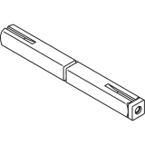HEWI Drckerstift geteilt 72.3 R - VK 9 mm, 9,1-19 x 19,1-29 mm, Stahl verzinkt