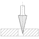 LUKAS HSS-Fr�sstift Form M Spitzkegel Kopf � 10 mm L�nge 20 mm Zahnung 3
