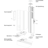 GU-937/934 HS-Spaltl�ftung Zubeh�r-Beutel, F�hrung P1850, Laufschiene 5 P1636