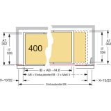 HETTICH SYSTEMA TOP 2000 Hngeregistratur-Rahmen, Auenbreite 368-540 mm, Alu-F.