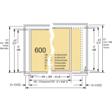 HETTICH SYSTEMA TOP 2000 Hngeregistratur-Rahmen verstellb., AB 700-872mm, schw.