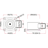 Haftmagnet mit Befestigungsplatte u. Anschlussklemme, Gr. 06, Stahl verzinkt