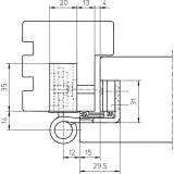 Trband Baka Protect 4010 3D FD MSTS m.Stiftsich. 1Satz= 3Stk.Stahl verz. silber