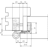 Trband BAKA Protect 4030 3D FD MSTS m. Stiftsich. 1 Satz= 3 Stk. Stahl verzinkt
