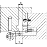 Haustrband BAKA 2D/20 RZ 57 m. Stiftsich. Zapfen 9,9 x 57 mm, verzinkt silber