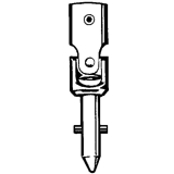 Kreuzgelenk HAUTAU FL 190 8/16, Stahl verzinkt