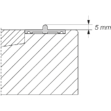 HAUTAU ATRIUM HS 300 Laufschiene Nr. 27 Holz, H=5mm, L=6500 mm, silber eloxiert
